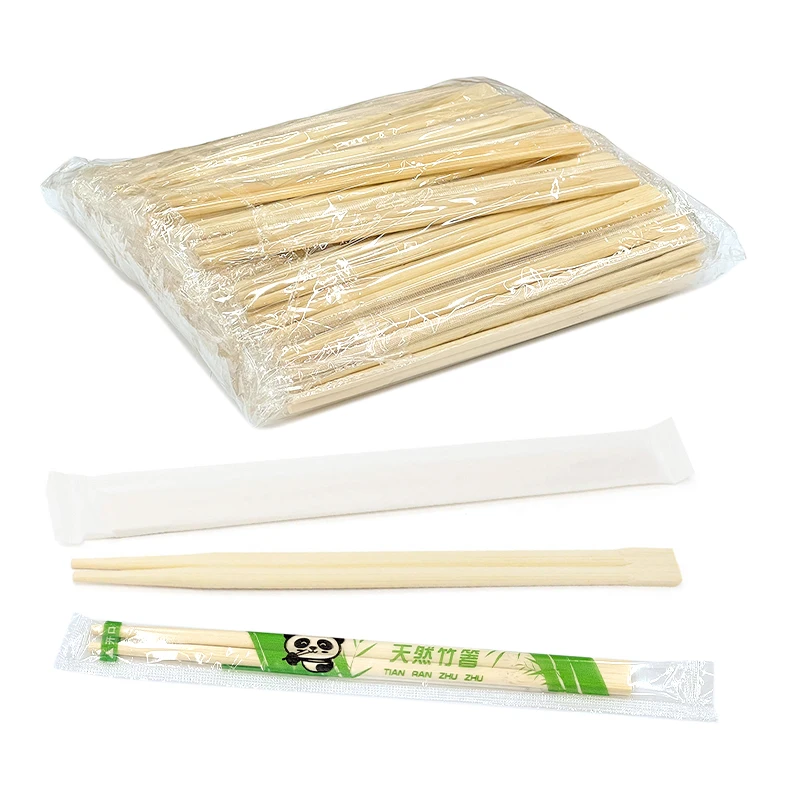 twin chopsticks disposable bamboo round chopstick wholesale Individually Wrapped custom chopsticks