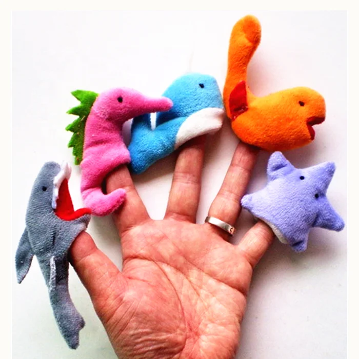 Ocean finger puppet , octopus finger puppet , peruvian hand knitted finger puppets