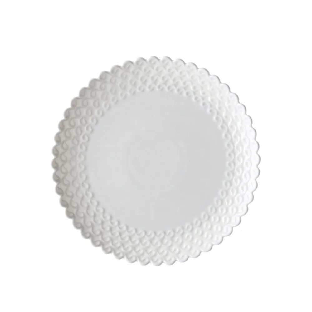 Factory Direct Wholesale Versatile Porcelain Ceramic Steak Plate Flat Matte Crockery Stoneware Dinner Plate Dish for Restaurant