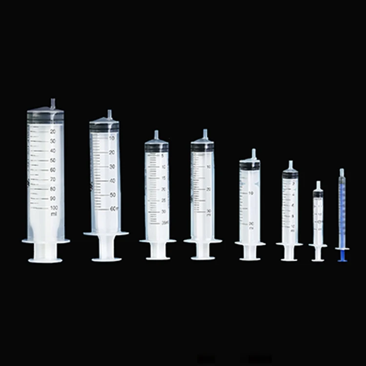 China factory manufacture various size plastic medical disposable syringe