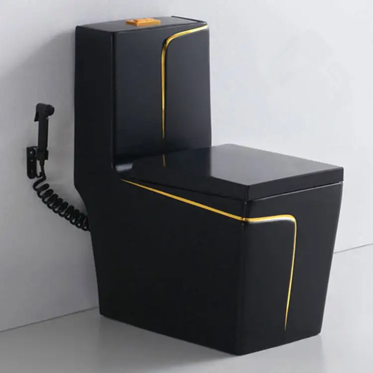 Luxury Design Bathroom Porcelain Sanitary Ware Inodoro WC S P Trap One Piece Ceramic Toilet Bowl