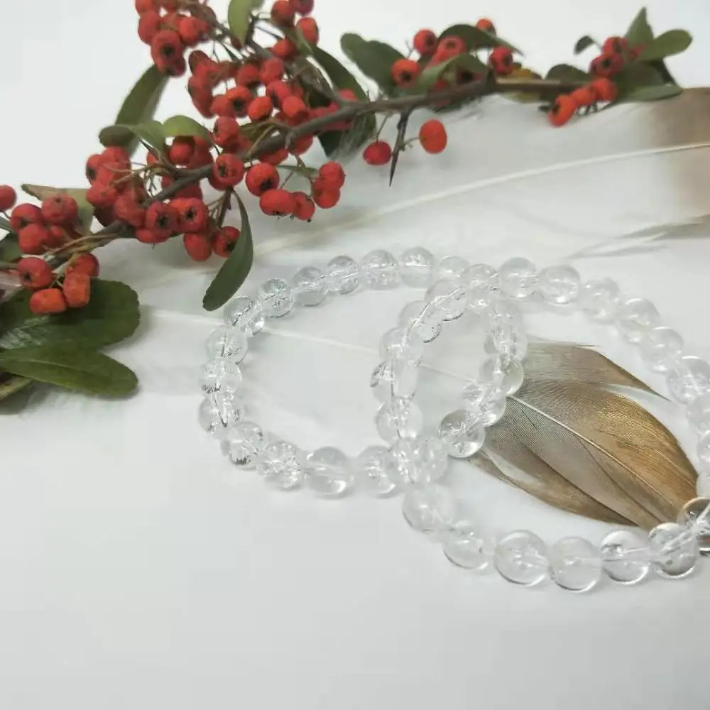 Wholesale Natural Jewelry Clear Quartz Beaded Bracelet Crystals Healing Stone For Wedding Souvenirs Guests