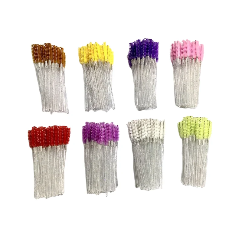 50pcs/bag Customizeation Transparent Rod Mascara Spoolie for Eyelash Extension