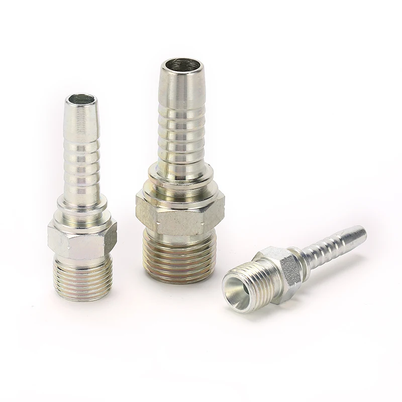 Large Stock Hydraulic Hose Fittings BSPP 60deg Cone Seal Male Hose Fittings