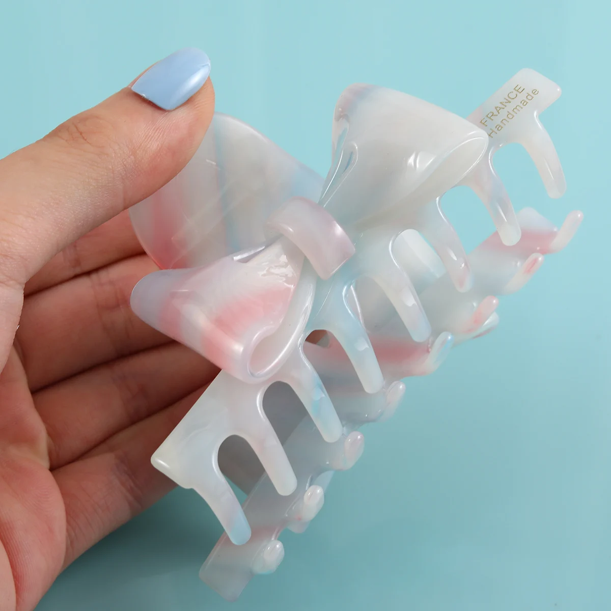 fashion beige ivory colour basic  custom acetate hair claw  bows hair claw clip for women