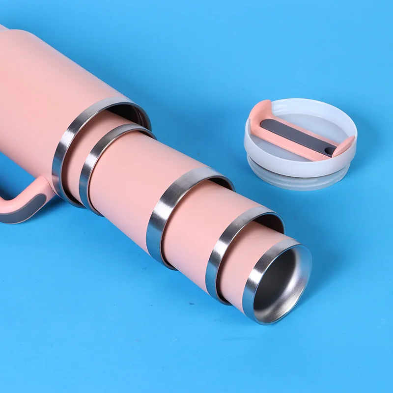 40oz Tumbler Set Double Wall Stainless Steel Coffee Cups Mugs Tumblers with handle water bottles 5 pcs set cups