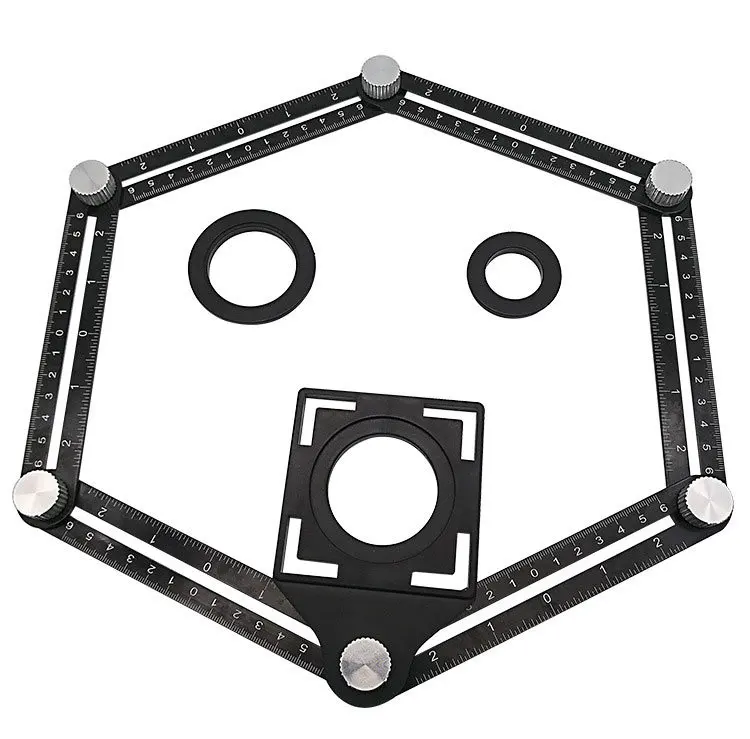 Guaranteed Quality Proper Price Multi-Function Folding Ruler Ceramic Tile Universal Hole Punching Locator