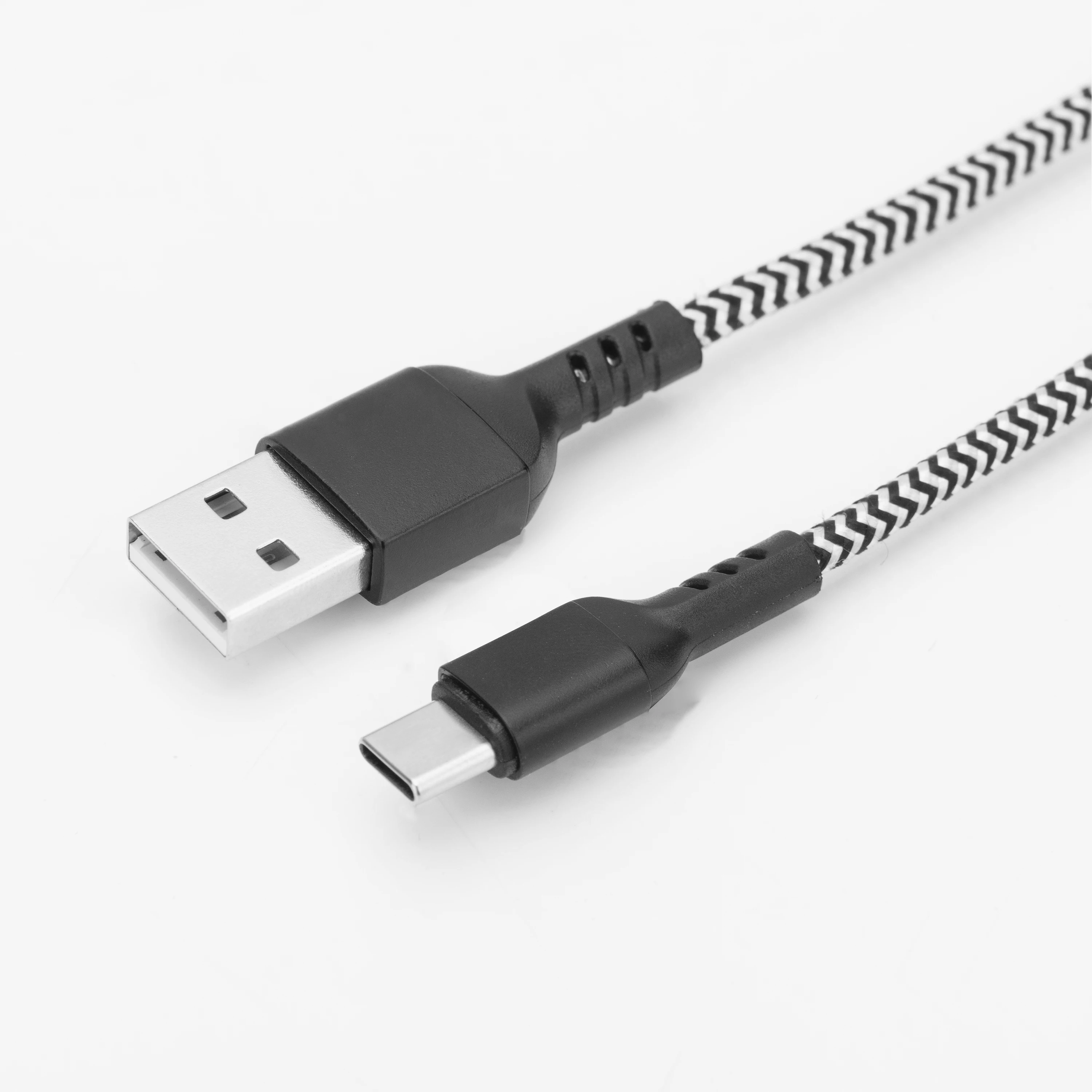 USB2.0Type A to C cable Charging and Data Sync , 3A 2.4A Currency, Aluminum metal shell,