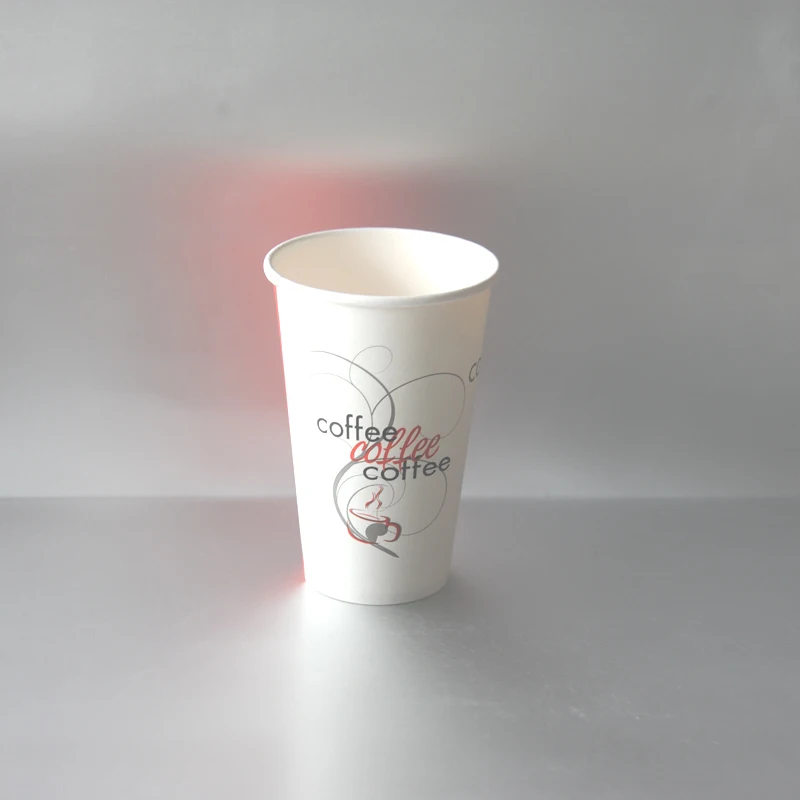 12oz Disposable Custom Printed Single Wall Paper Cup Coffee