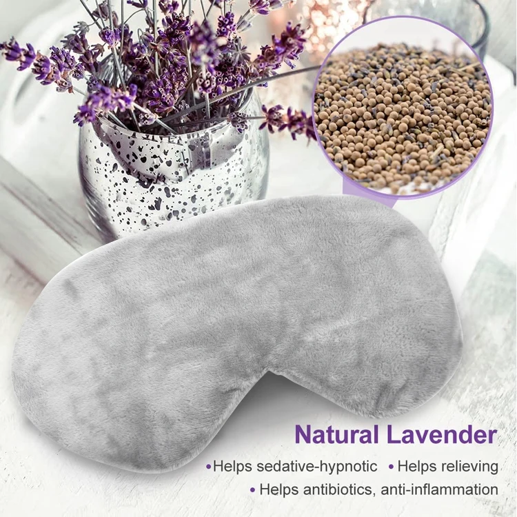 World-bio Lavender Sleeping Eye Mask Light Weight Suede Eye Mask Home and Travel Adjustable Eye Mask