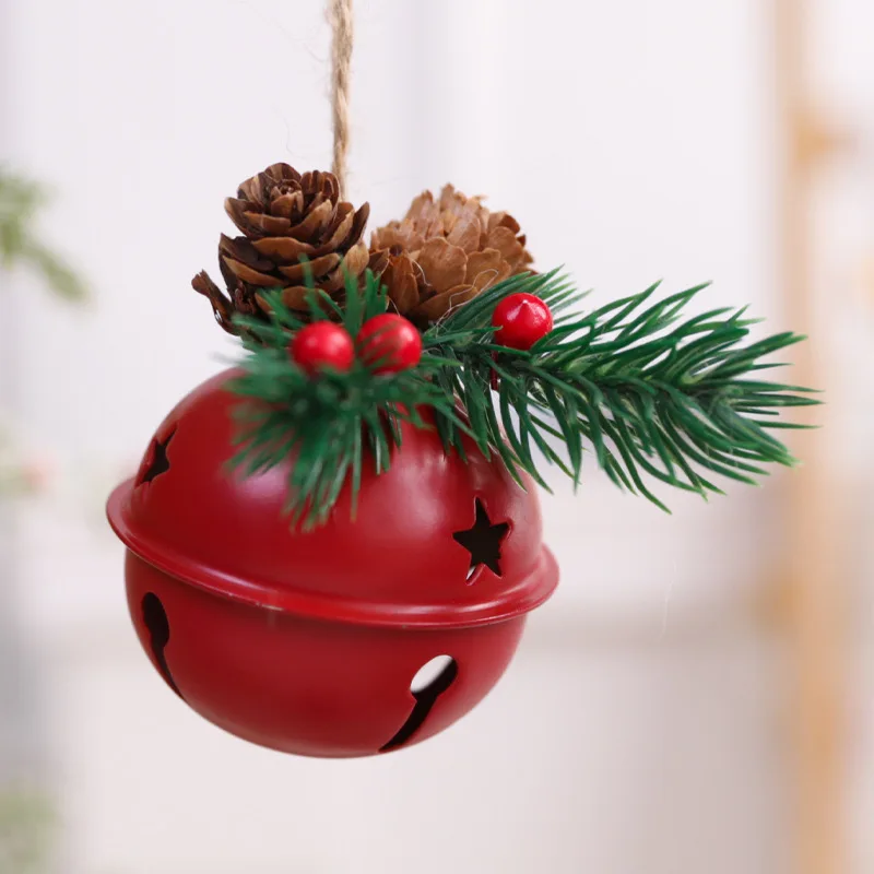 2024 Metal Christmas Bell Decor Pendant Christmas Tree Decorations for Home Outdoor Christmas Hanging Decoration Gifts