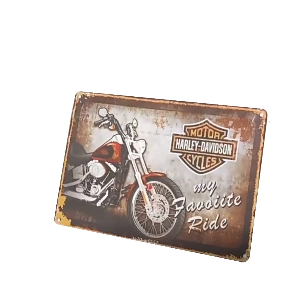 Factory wholesale custom design popular vintage decorative embossed tin signs poster