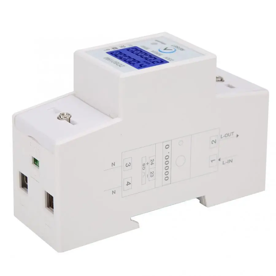 DDS015M Watt Hour Meter Digital Display Single Phase Electric Power Meter Can-be-Reset 230V Electric Meter