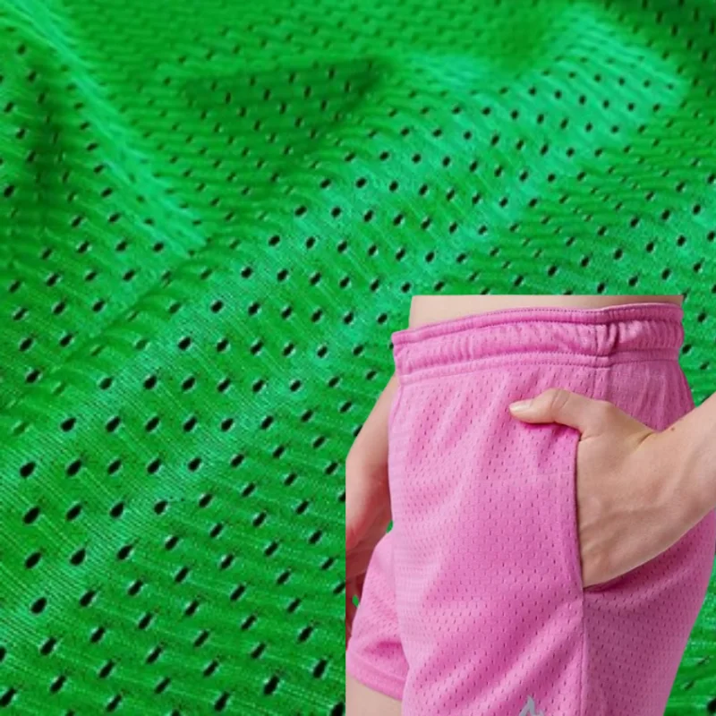 100% polyester mesh for  shorts  football uniform Sweat-absorbing quick-dry fabric for summer shirts breathable bird eye fabric
