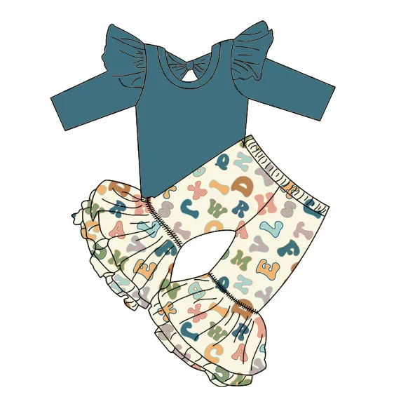 farm cow animal design baby girl leo with ruffles and legging children outfit