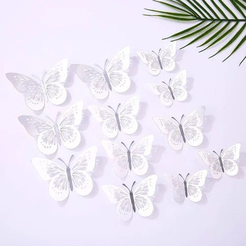 SINOWRAP Hot Sale Bouquet Decoration Foldable Beautifully Hollowed Out Butterfly Accessories For Floral Wrapping Paper