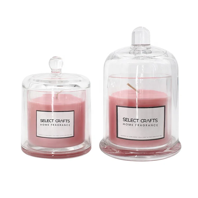 Custom Home Decorative Bell Glass candle for Wedding Birthday Party Dome Scented Candle