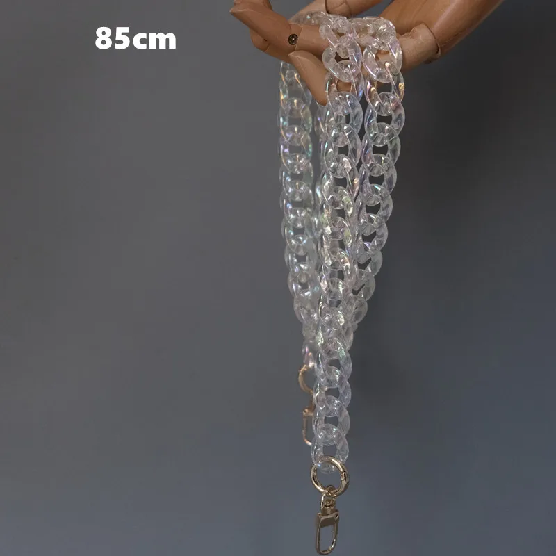 Factory Wholesale Plastic Buckle Acrylic Chain Open Ring Transparent AB Color Acrylic Buckle Hardware Bag Chain Handbag Chain