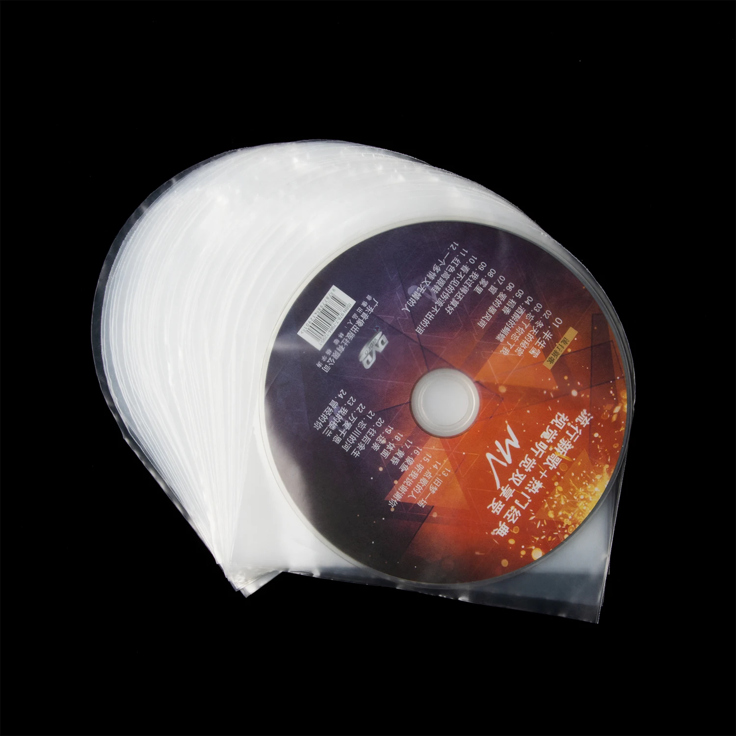 Антистатические круглые нижние CD/DVD Внутренние рукава Прозрачный Пластиковый Рукав