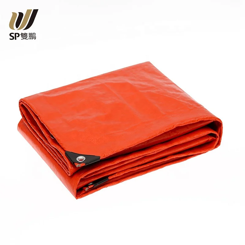 Настраиваемый оранжевый уличный тент непромокаемый чехол для грузовика водостойкий полиэтиленовый Полипропиленовый плетеный брезент