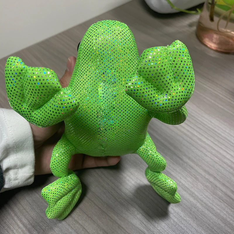 Hot Sales Glitter Fabric Cartoon Frog Plush Toy Customized Kids Gift Animal Frog Plush Toy