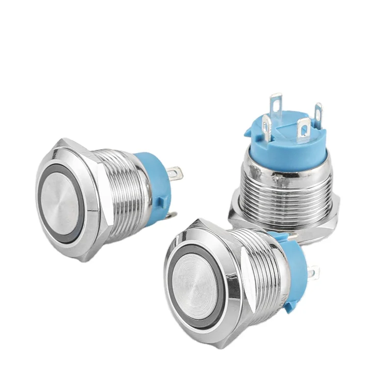 ABEI 19mm 5A 4Pins light led 220v waterproof start stop lock momentary push button toy on off switch