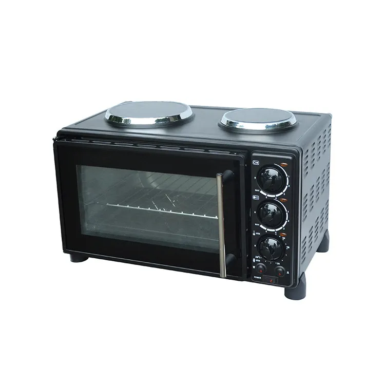 Double glass door Electric oven with hot plate New design CE GS A13 oven bread bakery 30L Toaster oven horno electrico