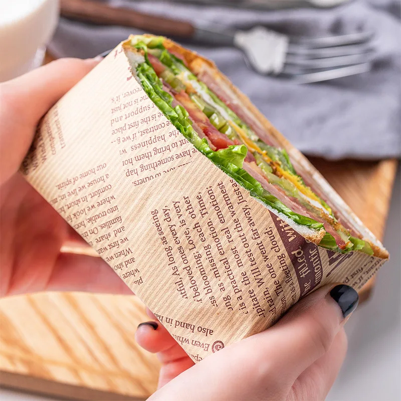  Глобальная фабрика Shunli напечатанная на заказ для пищевых продуктов сэндвич-оберточная бумага смазочная китайский поставщик узор