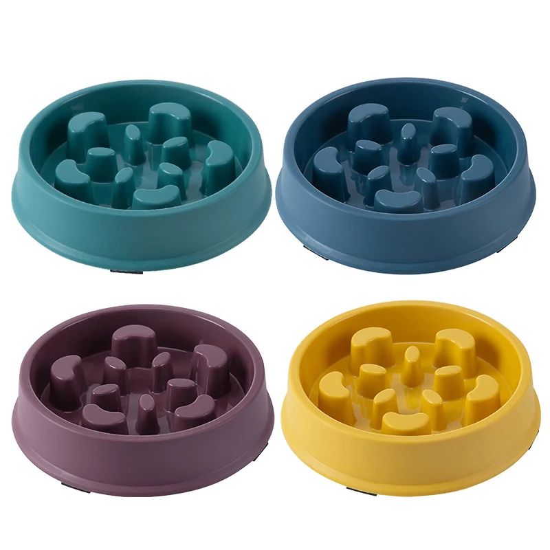 Wholesale Custom Logo Rounded Pet Slow Feeding Food Slow Eat Pet Feeder Dog Bowl