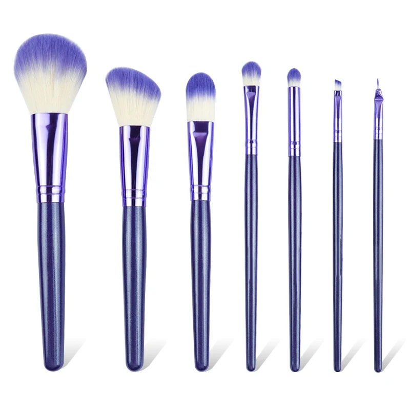 
Makeup brush set promote with factory price wooden handle 7 pcs fast shipping the cheapest price with high quality 