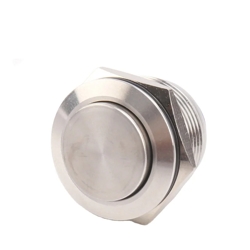19MM round switch  high head screw pin metal push button Momentary Latching switch