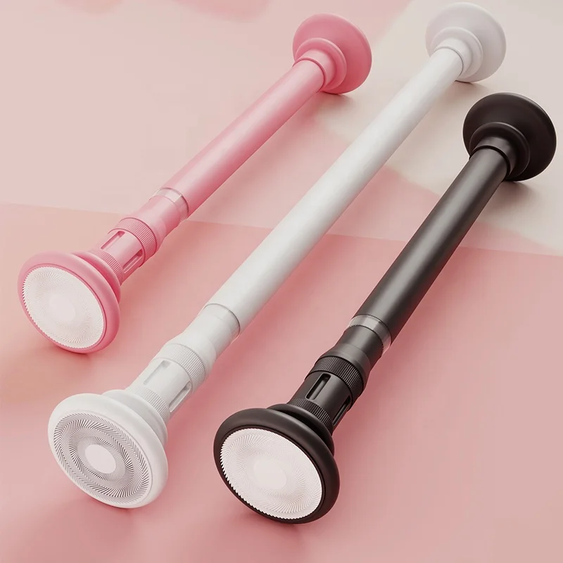 Пользовательские Многофункциональный углеродистая сталь Регулируемый занавес для ванной комнаты выдвижной металлический стержень для душа