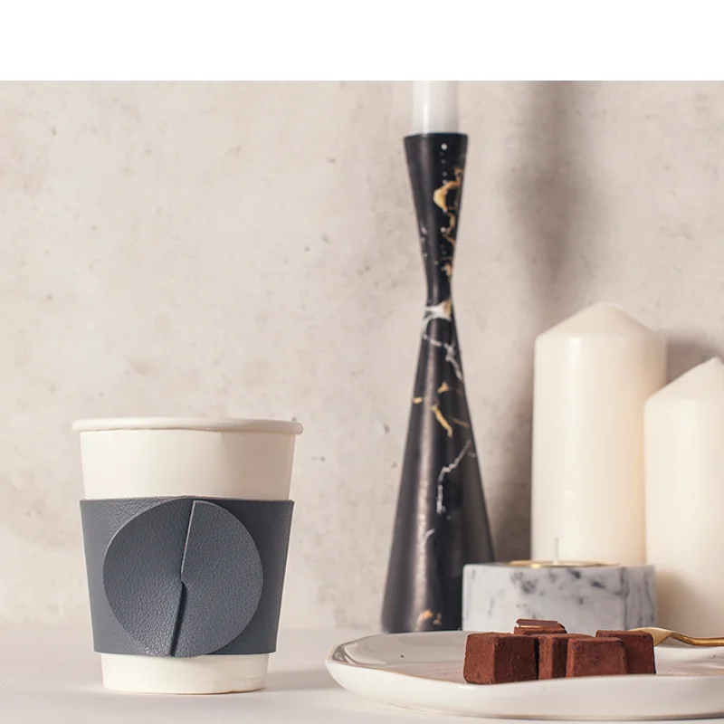 
Wholesales Hot Disposable Coffee Paper Custom Cup Sleeve Leather Cup Holder 