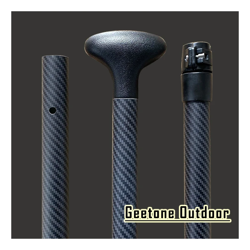 Geetone Fiberglass Bamboo Paddle For SUP Paddle Boards Fiber-glass shaft carbon Skin Wooden Bamboo Blade Coated 1.8-2.2m 3pieces