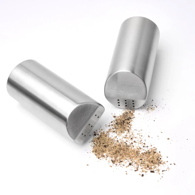Stainless Steel Logo Customized Kitchen Spice Pepper Salt Seasoning Shaker