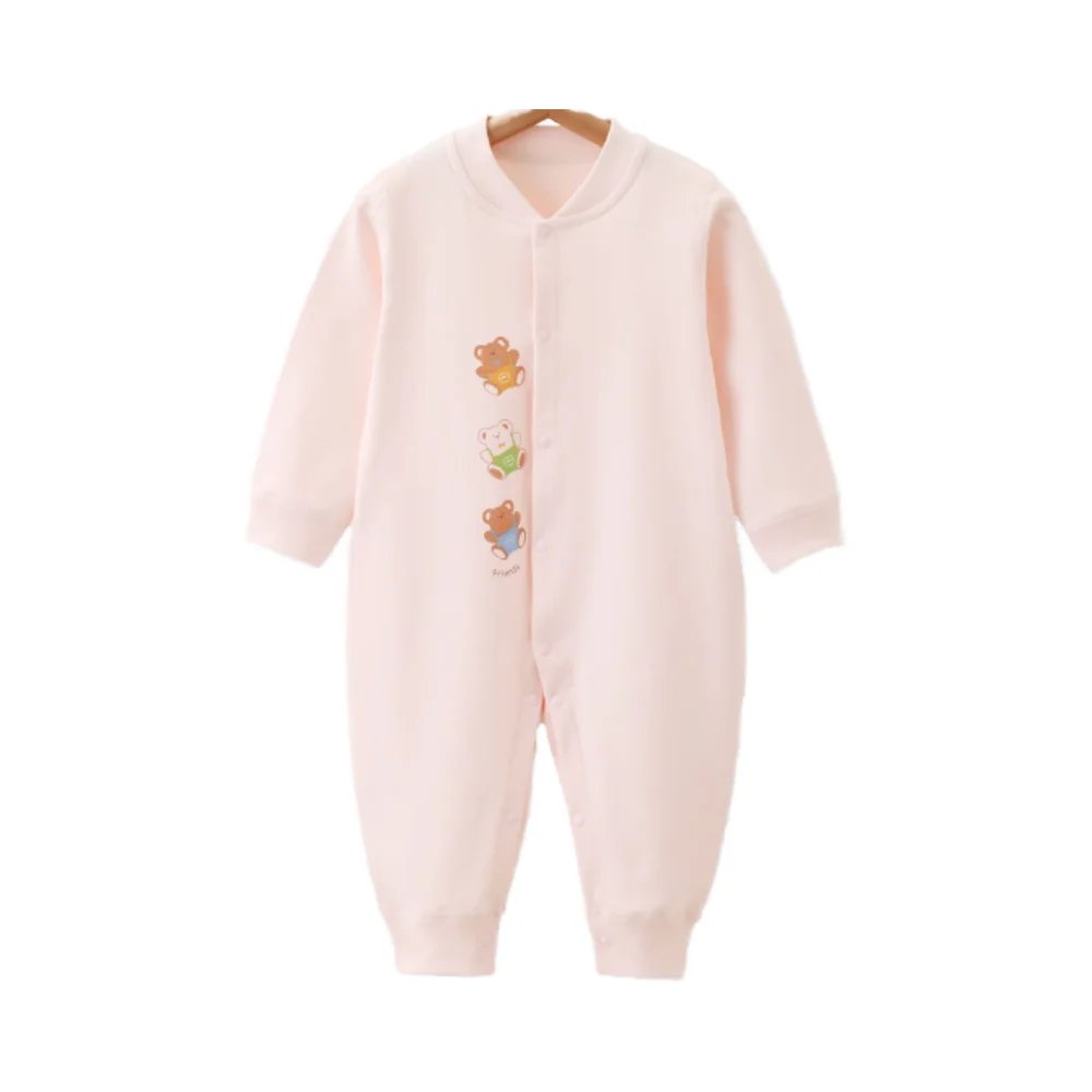 Keli Bear Branded Newborn Infant Long Sleeve Sleepers Pajamas 3PCS/lot Zipper Babies Jumpsuits 0-3 Months Summer Autumn Fabric