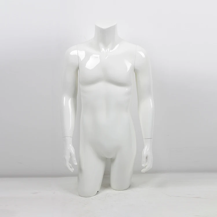 High Quality Fiberglass Arms Back Half Body Male Mannequin Torso
