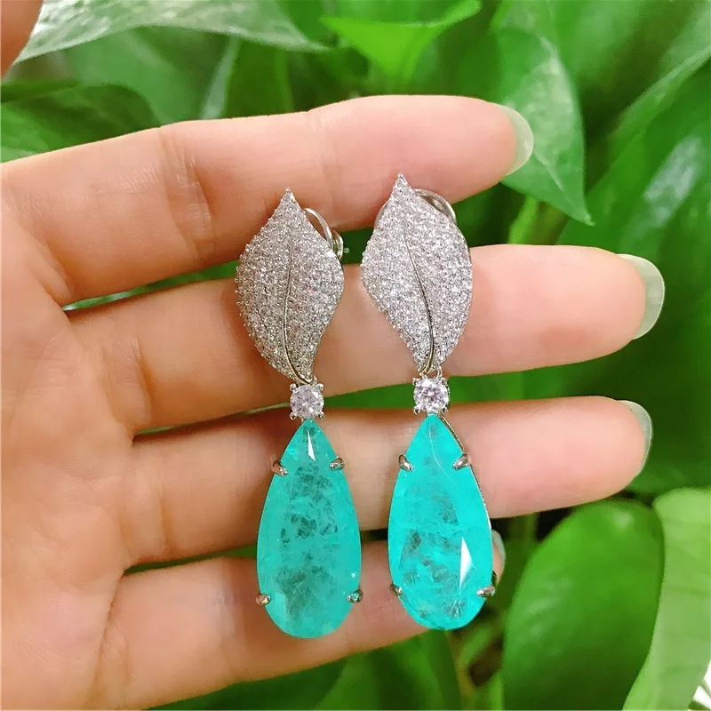 Brazil Fashion Simple Fusion Jewelry Colorful Brazil Stone Dan Semi Joyeria Statement Earrings Women