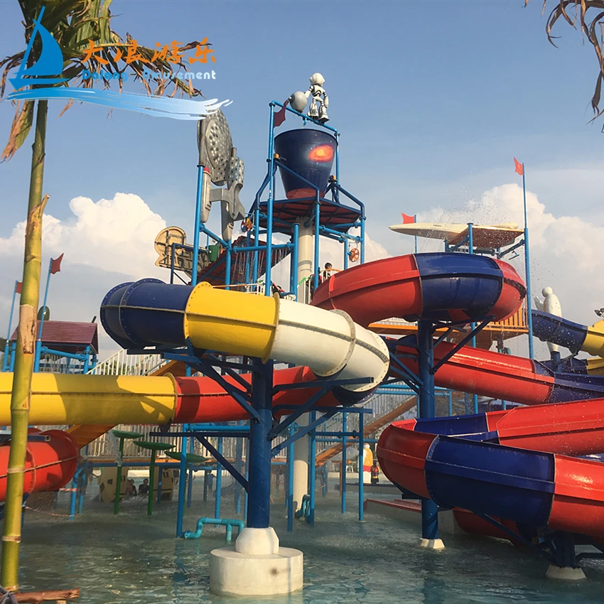 Wholesale Price Water Play Equip Slide Fiberglass Slide Manufacturer Pool Slide Park Equipment For Outdoor Water Playground