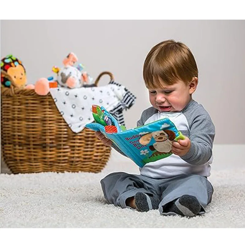 J290 Creative Soft Baby Plush doll Newborns Quiet Cloth Books Plush Doll Educational Baby Cloth Book Toy