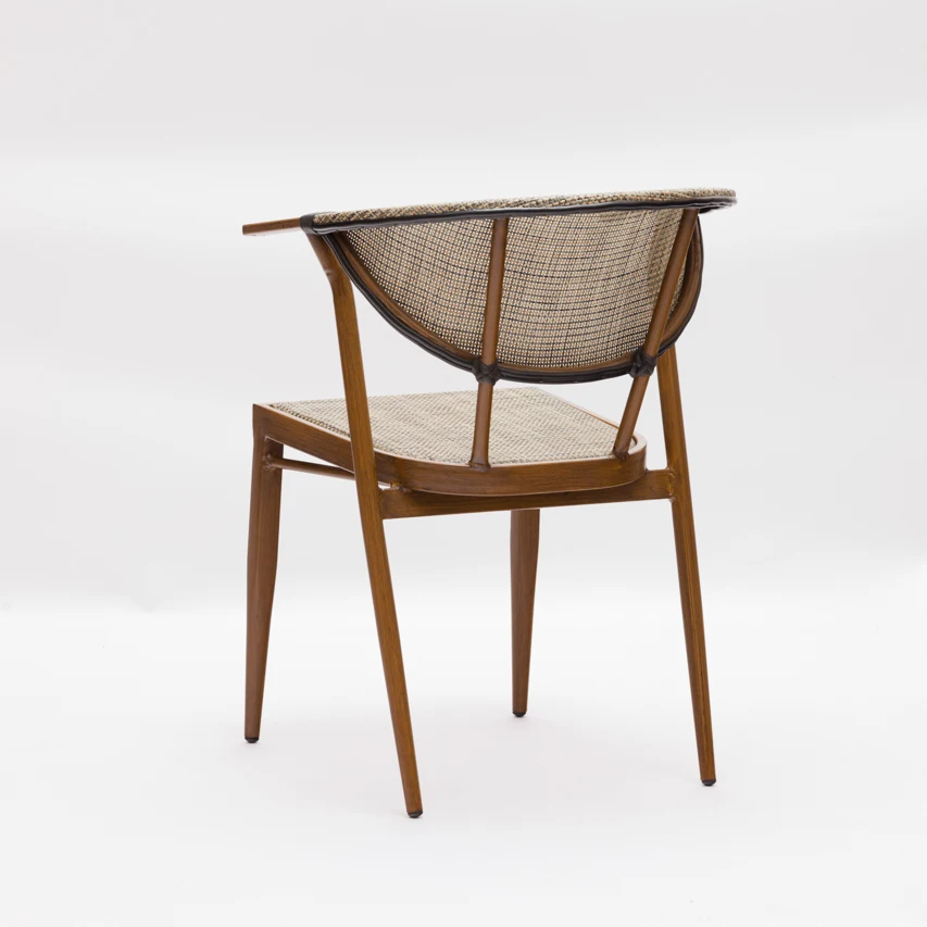 Тростниковый итальянский пластиковый бамбуковый Парижский ротанговый алюминиевый стул для бистро дерево