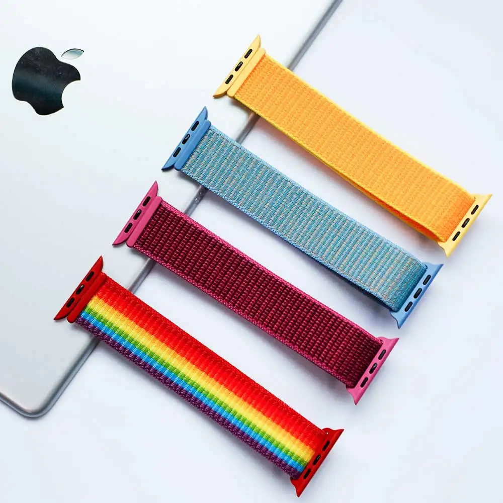  Ремешок Chinber для наручных часов Модный нейлоновый спортивный браслет iWatch Apple Series 6 40