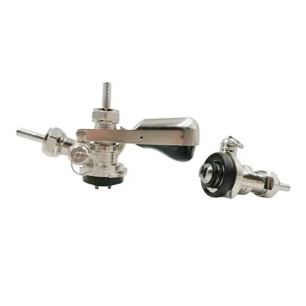 New type keg coupler D Type System Connectors Draft Tap Dispenser Keg Beer Coupler WIth relief valve