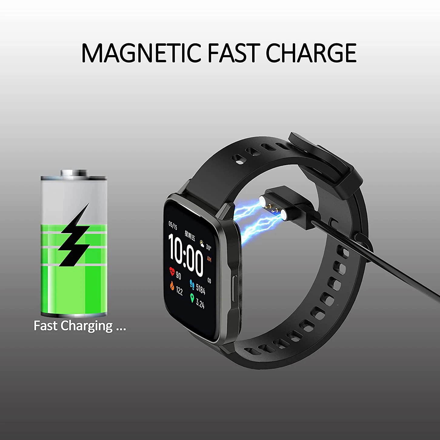 Universal Smart Watch Charging Cable 2 Pin 4.0 mm Magnetic USB Smart Watch Charger Cargador Smartwatch 4 pines