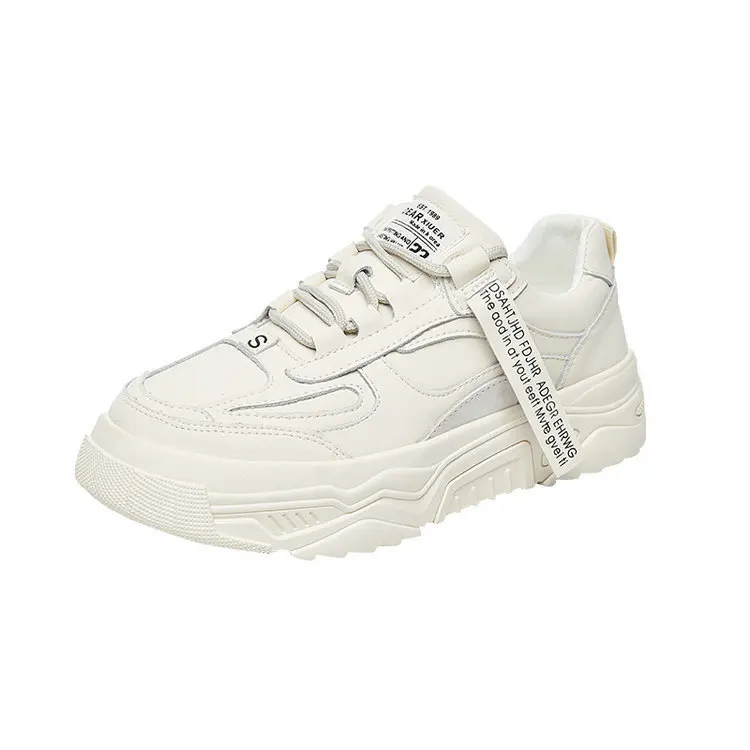 
Женские кроссовки из натуральной кожи, белые дышащие кроссовки на толстой подошве, Повседневная летняя обувь, 2021 