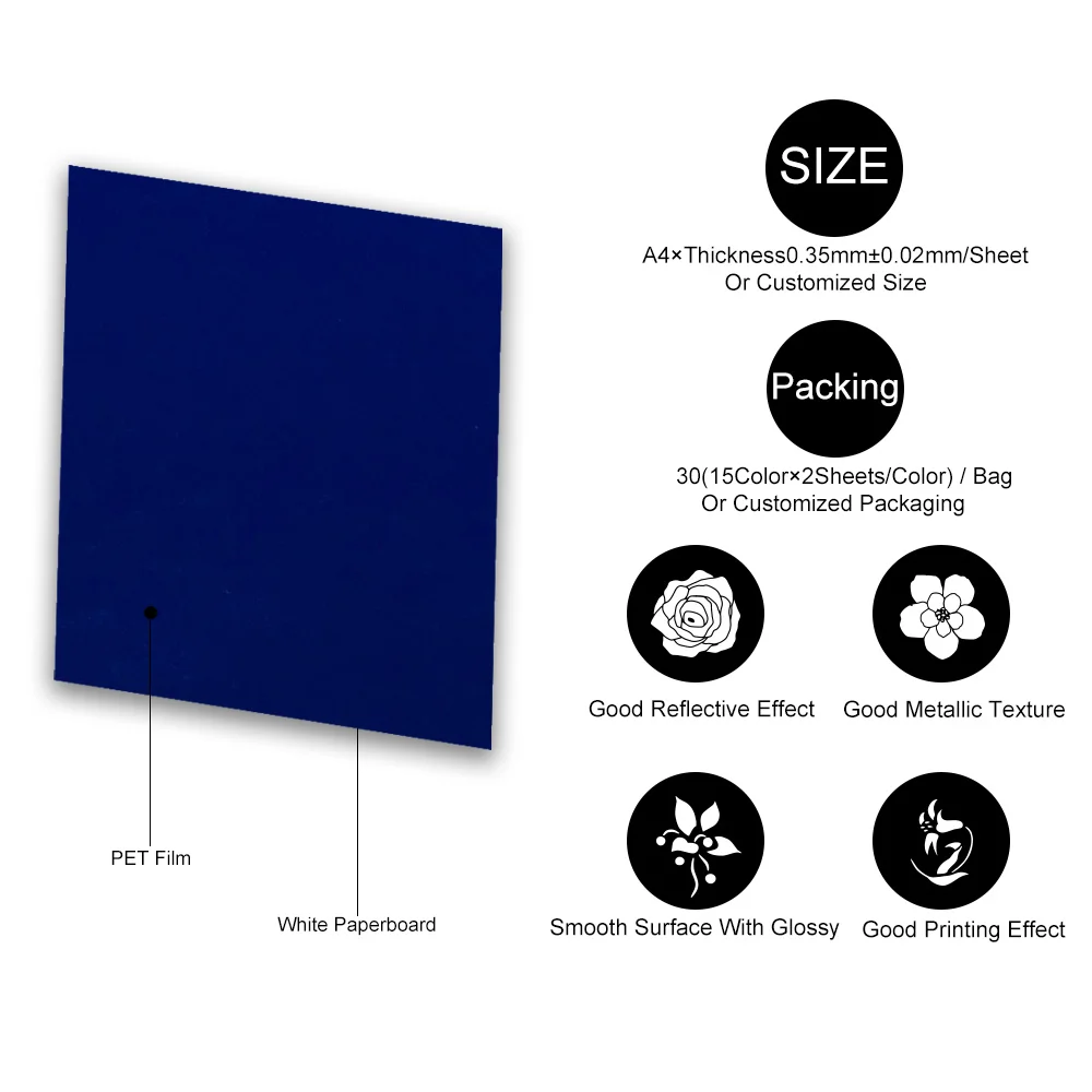 Surface Waterproof 250GSM Cardstock Paper 12x12 Metallic A5 A4 Cardstock Paper For Scrapbooking Materials