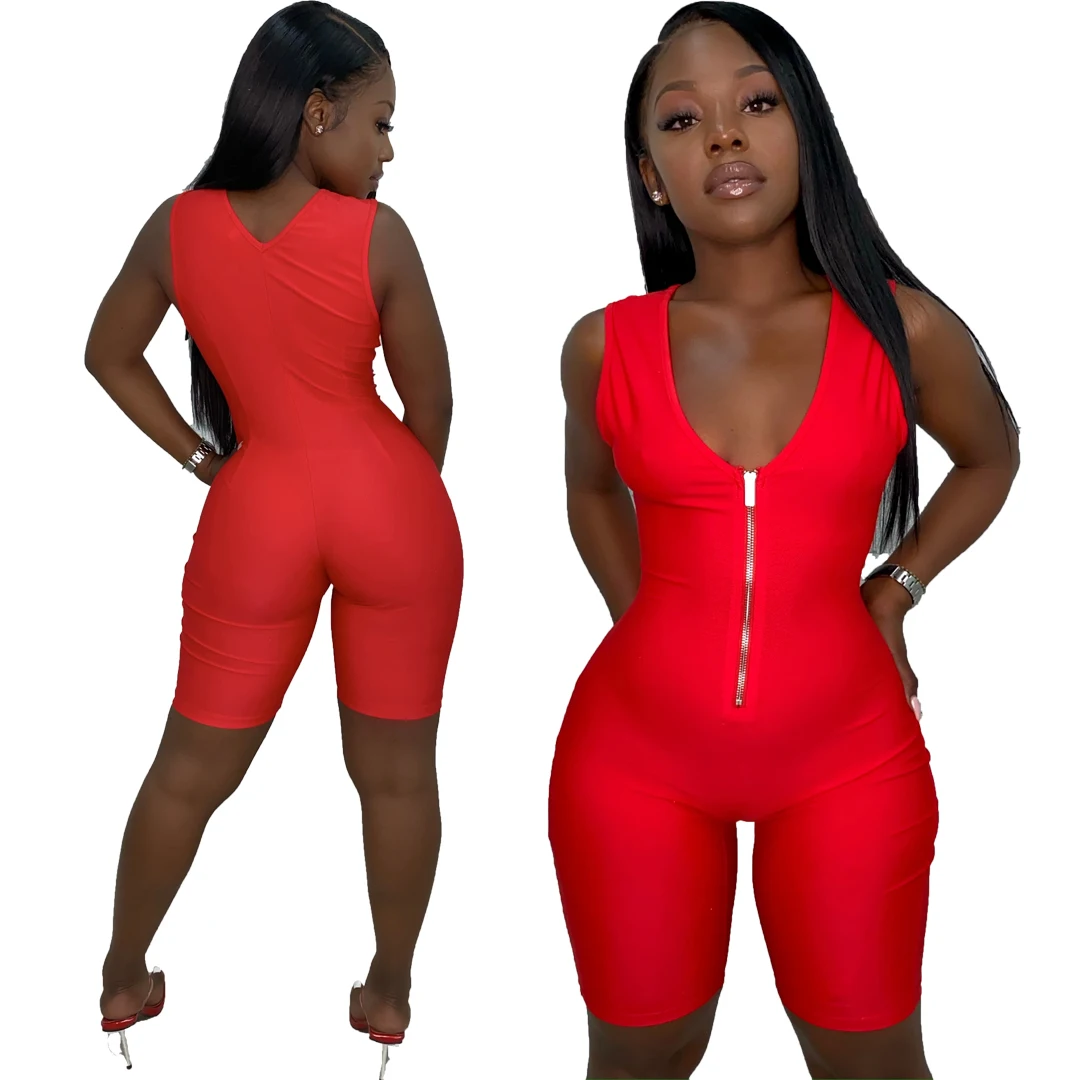 
Summer Plus Size Women Yoga jumpsuit Short v-neck Bodycon Sexy pant Lucky Label Rompers Women 2021 One Piece Jumpsuits for Women 