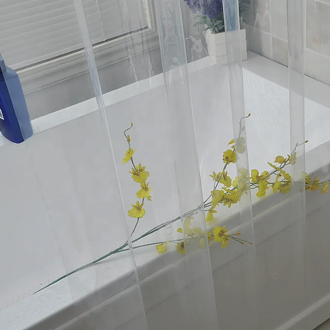 Custom pvc folding short shower curtains