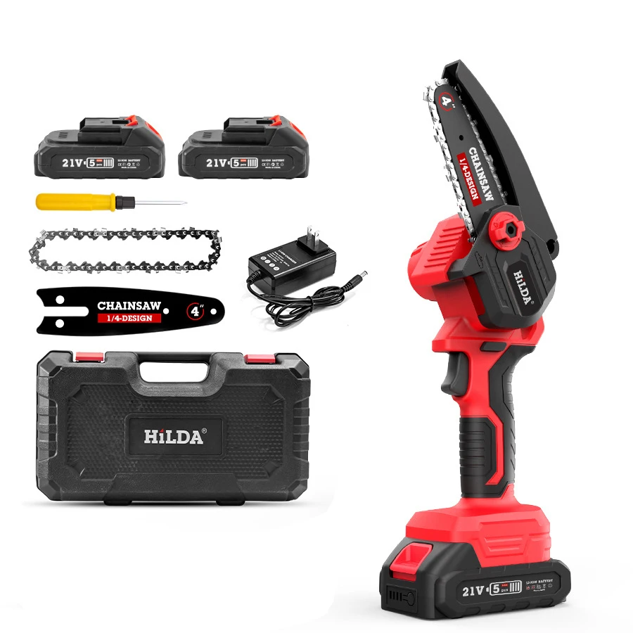 Mini Household use battery chainsaw 21V cordless chain saw chain saw wood cutting machine power tools motosierra chain saw