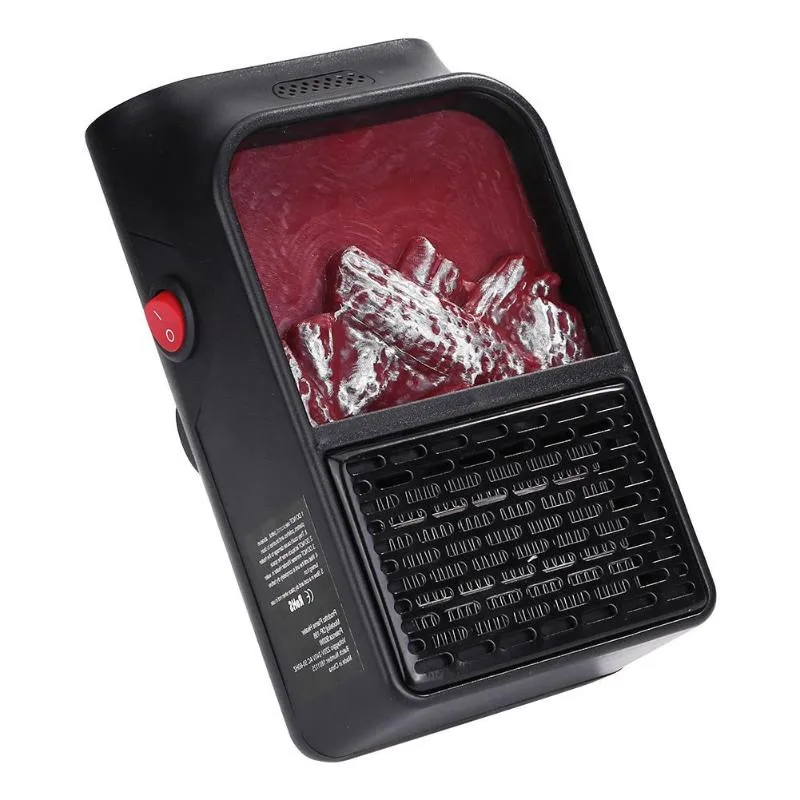 Mini Electric Wall hang Flame Heater Plug-in Air Warmer PTC Ceramic Heating Stove Radiator Household Mini Heater Fan